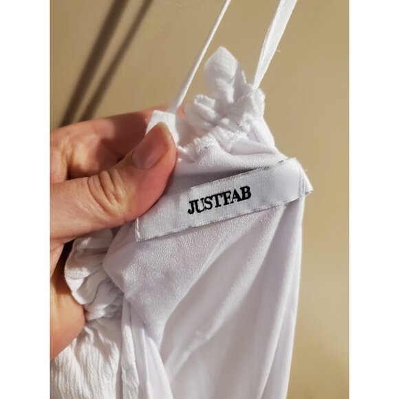 NWT Just Fab All White High Neck Cutout Waistline Maxi Dress, Size XXL Wedding - Picture 4 of 7